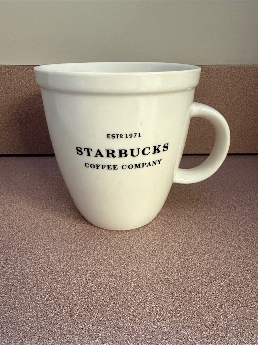 Starbucks Cream Ceramic Mug with Black Logo